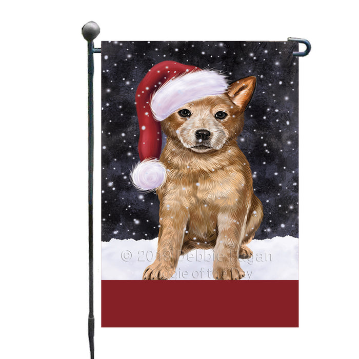 Personalized Let It Snow Happy Holidays Australian Cattle Dog Custom Garden Flags GFLG-DOTD-A62231