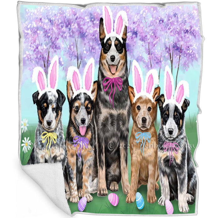 Australian Cattle Dogs Dog Easter Holiday Blanket BLNKT57747