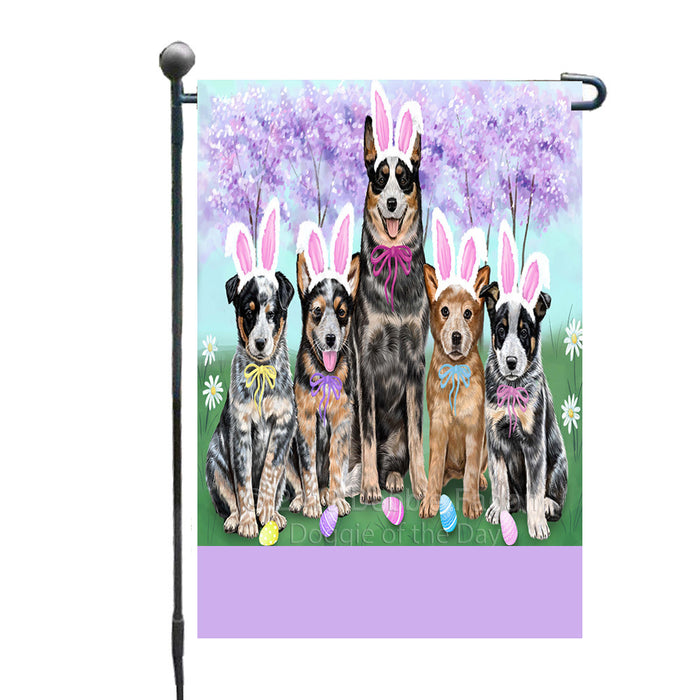 Personalized Easter Holiday Australian Cattle Dogs Custom Garden Flags GFLG-DOTD-A58724