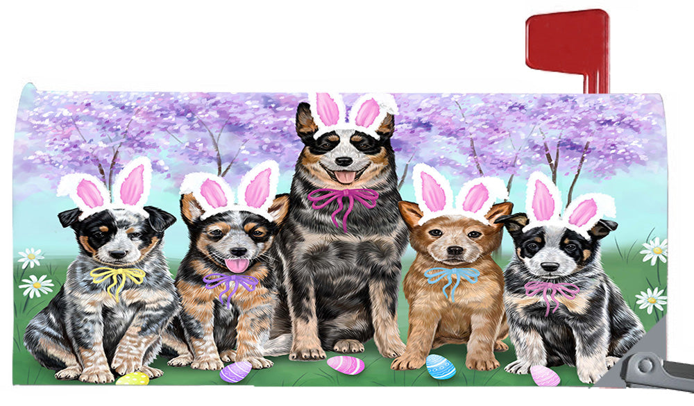 Easter Holidays Australian Cattle Dogs Magnetic Mailbox Cover MBC48372
