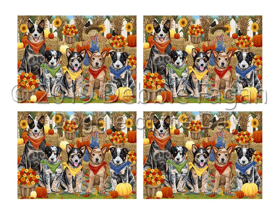 Fall Festive Harvest Time Gathering Australian Cattle Dogs Placemat