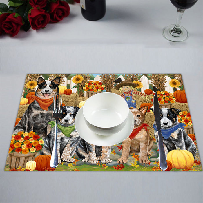 Fall Festive Harvest Time Gathering Australian Cattle Dogs Placemat