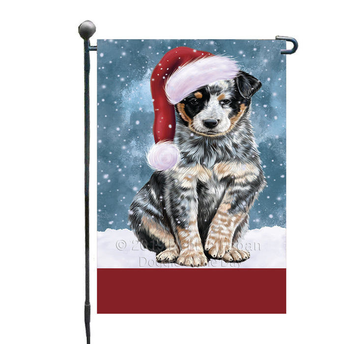 Personalized Let It Snow Happy Holidays Australian Cattle Dog Custom Garden Flags GFLG-DOTD-A62232