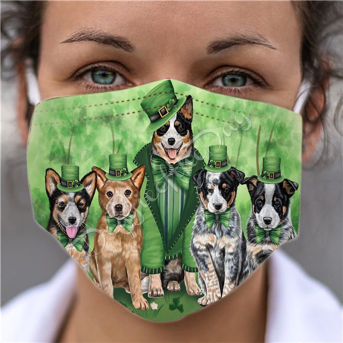 St. Patricks Day Irish Australian Cattle Dogs Face Mask FM50116