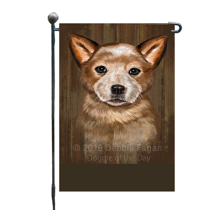 Personalized Rustic Australian Cattle Dog Custom Garden Flag GFLG63406