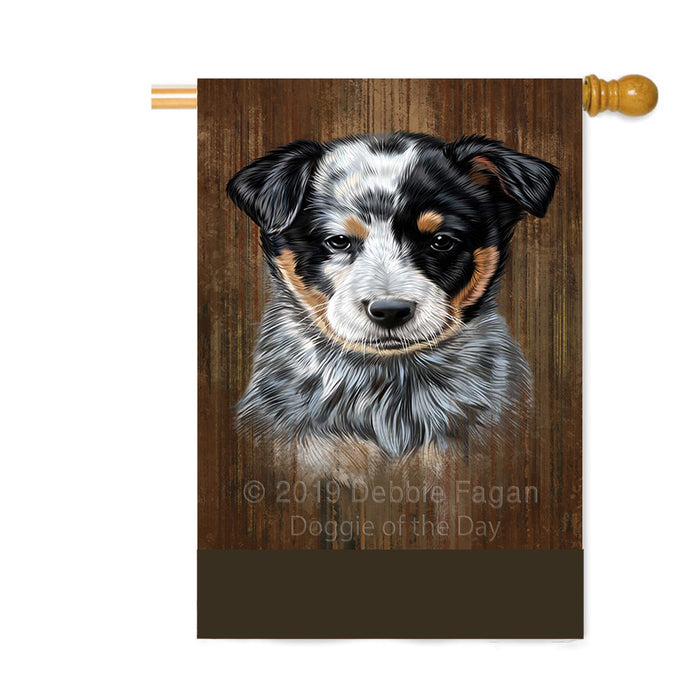Personalized Rustic Australian Cattle Dog Custom House Flag FLG64484
