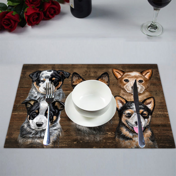 Rustic Australian Cattle Dogs Placemat