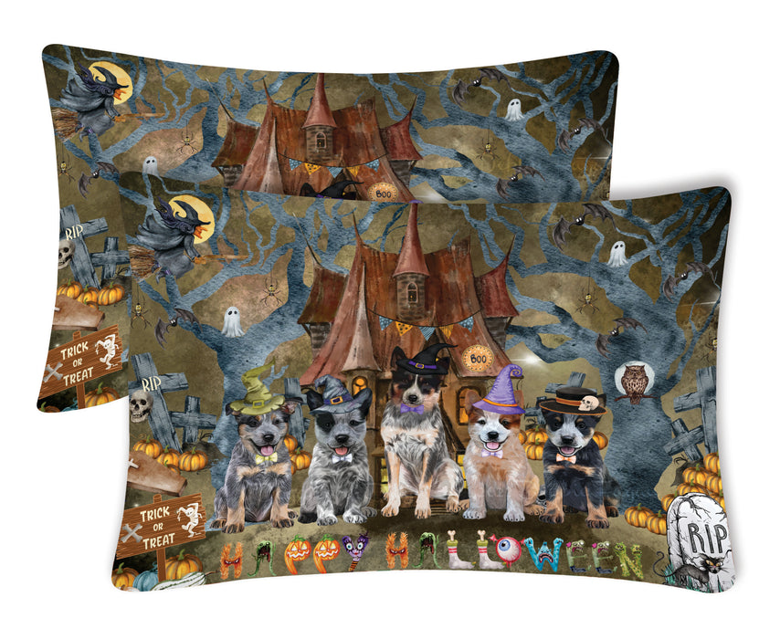 Australian Cattle Pillow Case: Explore a Variety of Designs, Custom, Standard Pillowcases Set of 2, Personalized, Halloween Gift for Pet and Dog Lovers