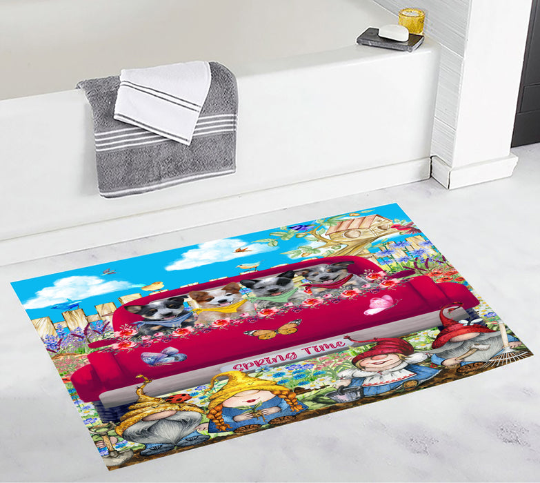 Australian Cattle Bath Mat: Non-Slip Bathroom Rug Mats, Custom, Explore a Variety of Designs, Personalized, Gift for Pet and Dog Lovers