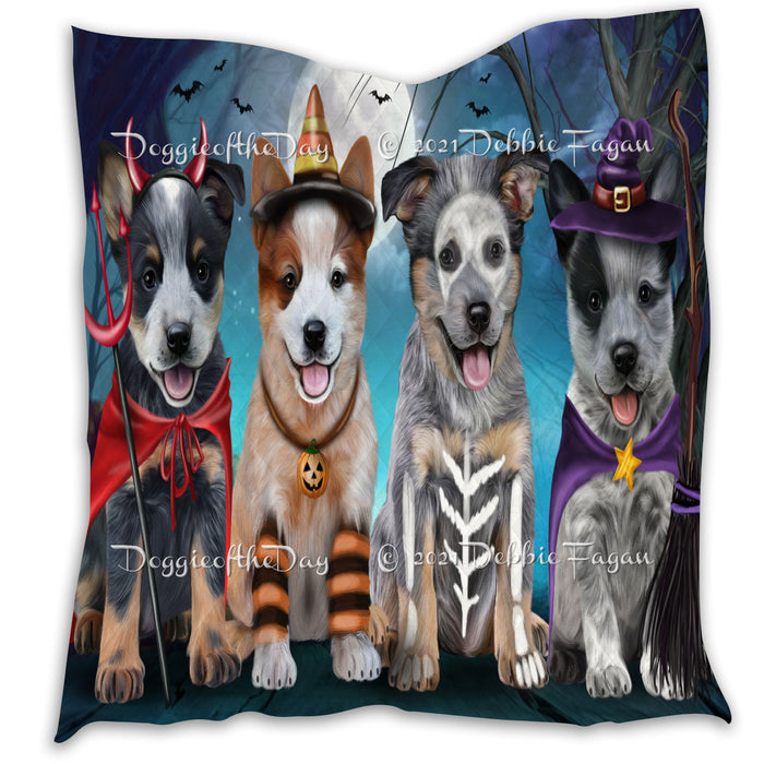 Happy Halloween Trick or Treat Australian Cattle Dog Lightweight Soft Bedspread Coverlet Bedding Quilt QUILT60171