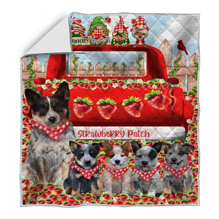 Australian Dogtle Bed Quilt, Explore a Variety of Designs, Personalized, Custom, Bedding Coverlet Quilted, Pet and Dog Lovers Gift