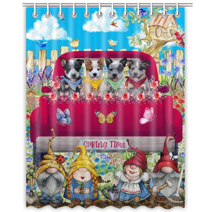 Australian Cattle Shower Curtain, Explore a Variety of Custom Designs, Personalized, Waterproof Bathtub Curtains with Hooks for Bathroom, Gift for Dog and Pet Lovers