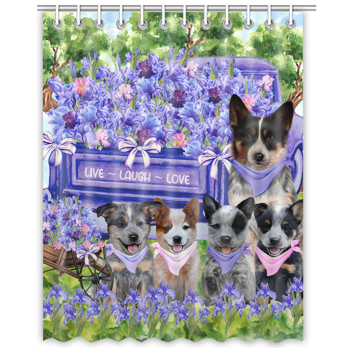 Australian Cattle Shower Curtain: Explore a Variety of Designs, Bathtub Curtains for Bathroom Decor with Hooks, Custom, Personalized, Dog Gift for Pet Lovers