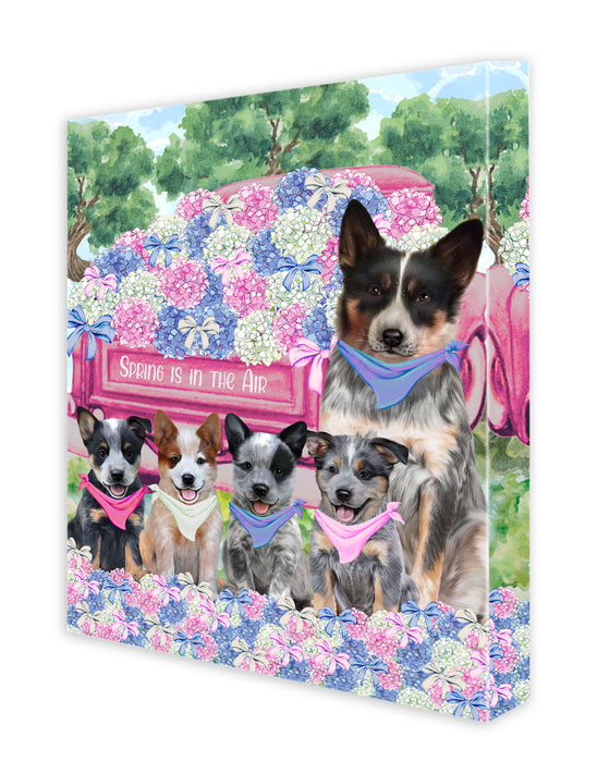 Australian Cattle Dogs Canvas: Explore a Variety of Personalized Designs, Custom, Digital Art Wall Painting, Ready to Hang Room Decor, Gift for Pet Lovers