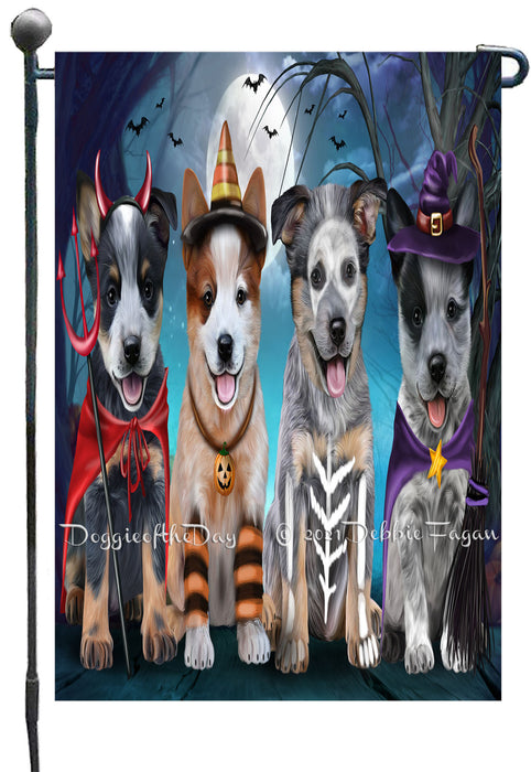 Happy Halloween Trick or Treat Australian Cattle Dog Garden Flags- Outdoor Double Sided Garden Yard Porch Lawn Spring Decorative Vertical Home Flags 12 1/2"w x 18"h