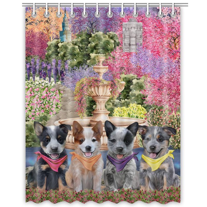 Australian Cattle Shower Curtain: Explore a Variety of Designs, Custom, Personalized, Waterproof Bathtub Curtains for Bathroom with Hooks, Gift for Dog and Pet Lovers