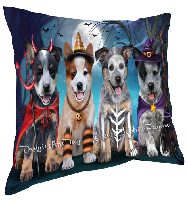 Happy Halloween Trick or Treat Australian Cattle Dog Pillow with Top Quality High-Resolution Images - Ultra Soft Pet Pillows for Sleeping - Reversible & Comfort - Ideal Gift for Dog Lover - Cushion for Sofa Couch Bed - 100% Polyester, PILA88447