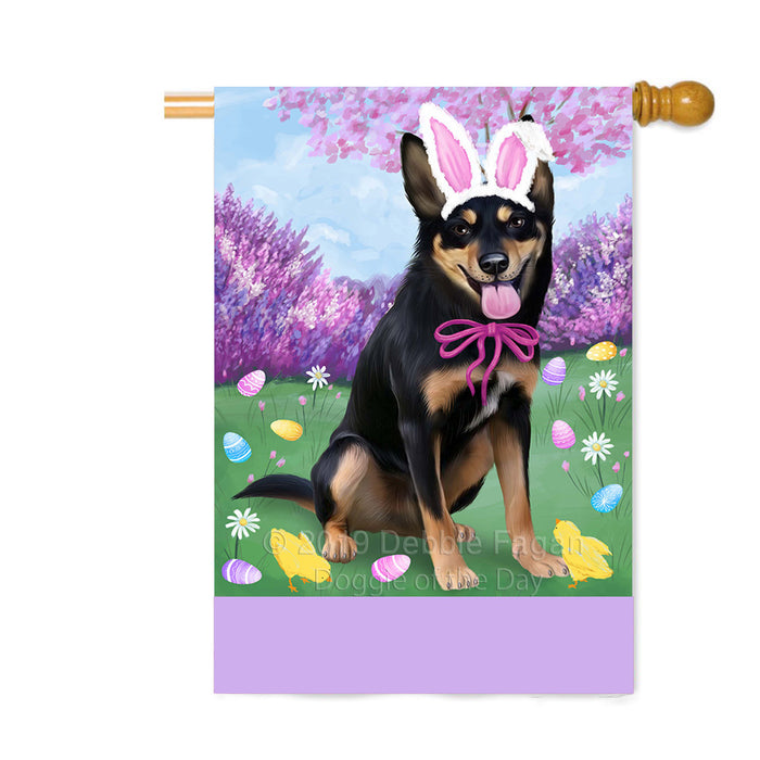 Personalized Easter Holiday Australian Kelpie Dog Custom House Flag FLG-DOTD-A58783