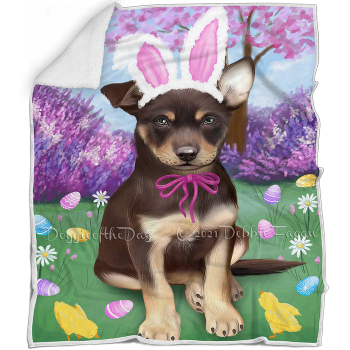 Australian Kelpie Dog Easter Holiday Blanket BLNKT59862