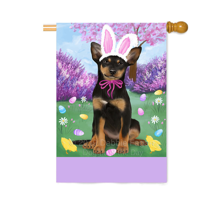 Personalized Easter Holiday Australian Kelpie Dog Custom House Flag FLG-DOTD-A58784