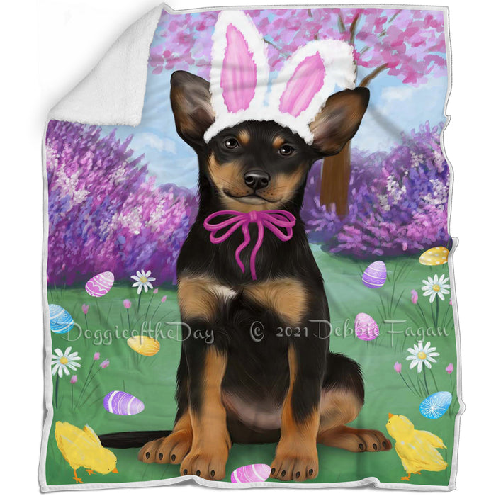 Australian Kelpie Dog Easter Holiday Blanket BLNKT59844