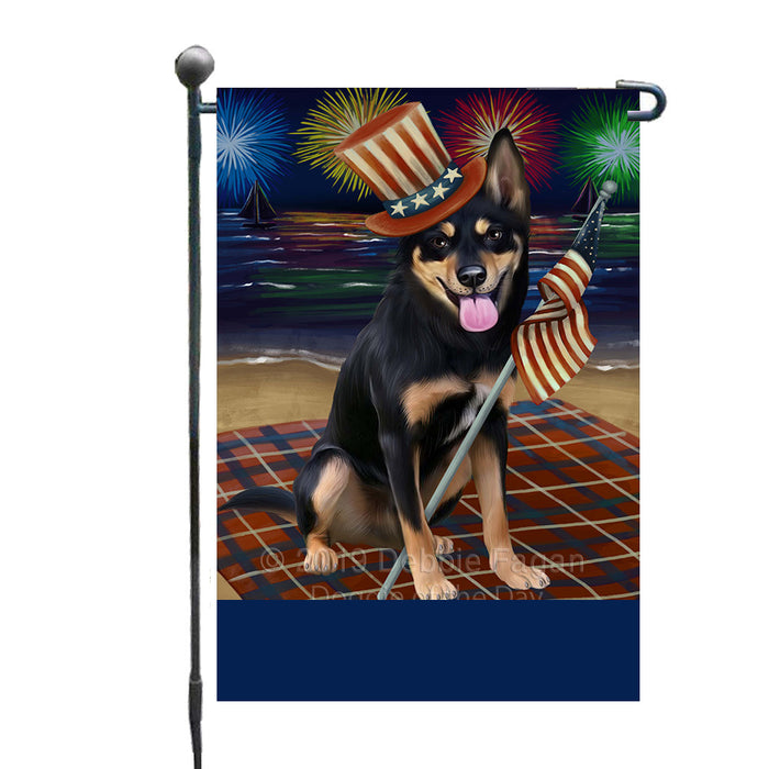 Personalized 4th of July Firework Australian Kelpie Dog Custom Garden Flags GFLG-DOTD-A57745