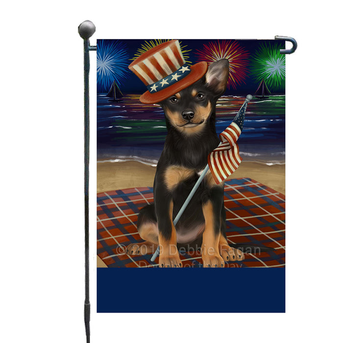 Personalized 4th of July Firework Australian Kelpie Dog Custom Garden Flags GFLG-DOTD-A57747