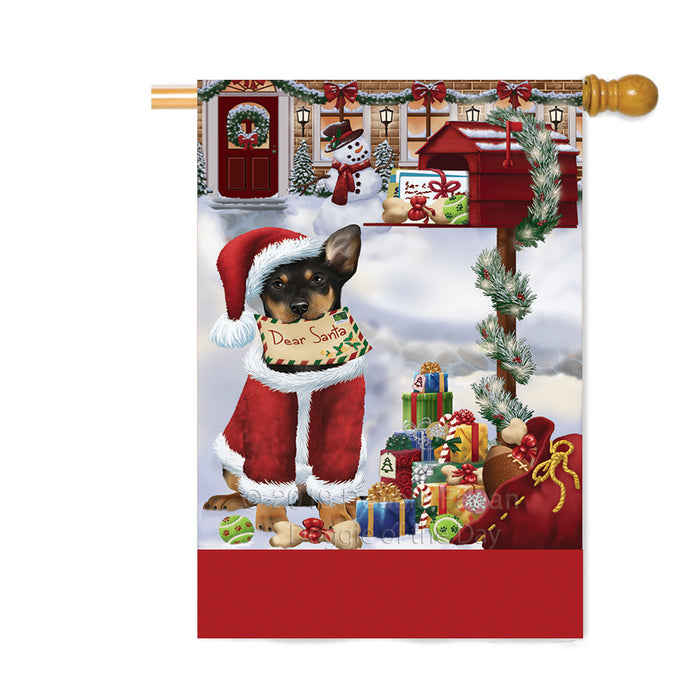 Personalized Happy Holidays Mailbox Australian Kelpie Dog Christmas Custom House Flag FLG-DOTD-A59943