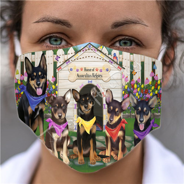 Spring Dog House Australian Kelpies Dogs Face Mask FM48765