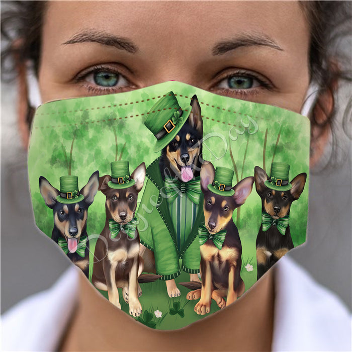 St. Patricks Day Irish Australian Kelpies Dogs Face Mask FM50117