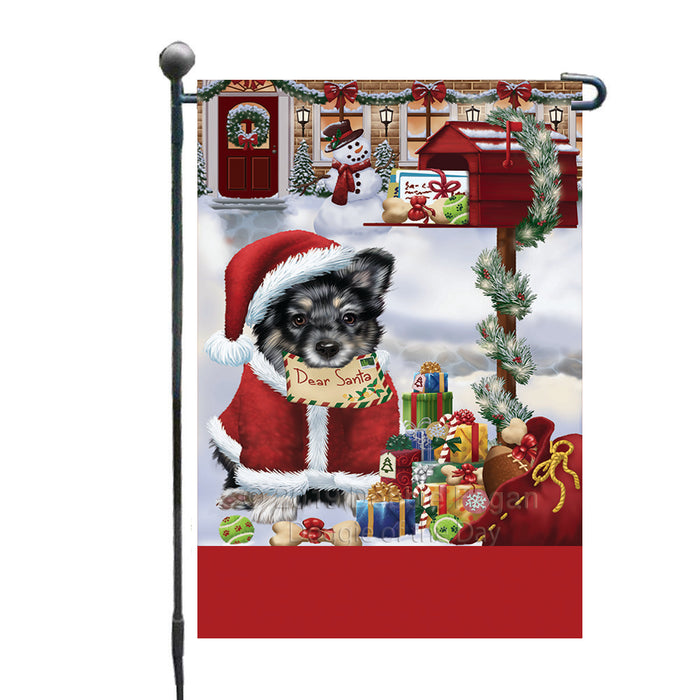 Personalized Happy Holidays Mailbox Australian Shepherd Dog Christmas Custom Garden Flags GFLG-DOTD-A59888