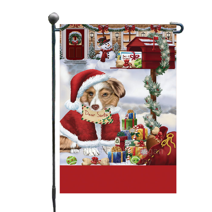 Personalized Happy Holidays Mailbox Australian Shepherd Dog Christmas Custom Garden Flags GFLG-DOTD-A59889