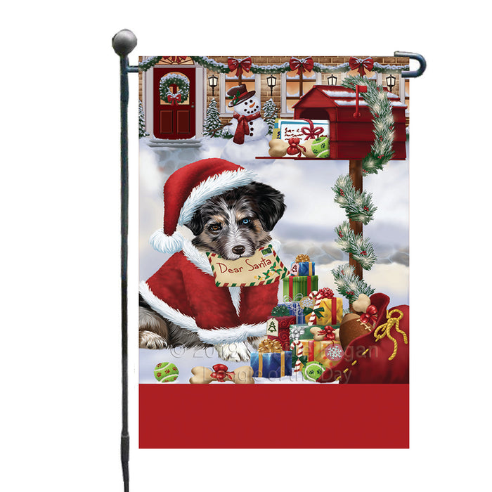 Personalized Happy Holidays Mailbox Australian Shepherd Dog Christmas Custom Garden Flags GFLG-DOTD-A59891