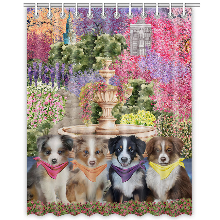 Australian Shepherd Shower Curtain: Explore a Variety of Designs, Custom, Personalized, Waterproof Bathtub Curtains for Bathroom with Hooks, Gift for Dog and Pet Lovers