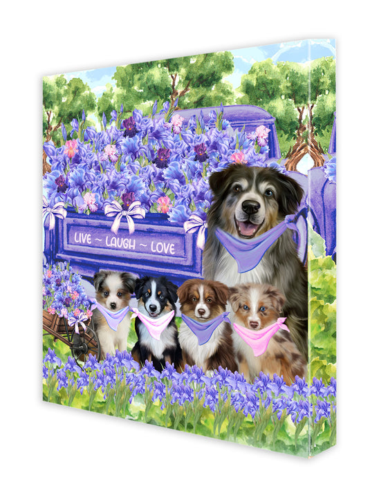 Australian Shepherd Canvas: Explore a Variety of Personalized Designs, Custom, Digital Art Wall Painting, Ready to Hang Room Decor, Gift for Pet Lovers