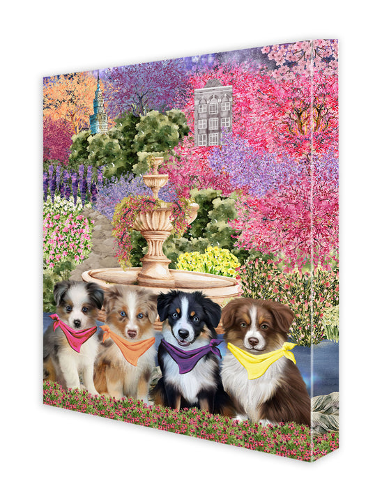 Australian Shepherd Canvas: Explore a Variety of Personalized Designs, Custom, Digital Art Wall Painting, Ready to Hang Room Decor, Gift for Pet Lovers