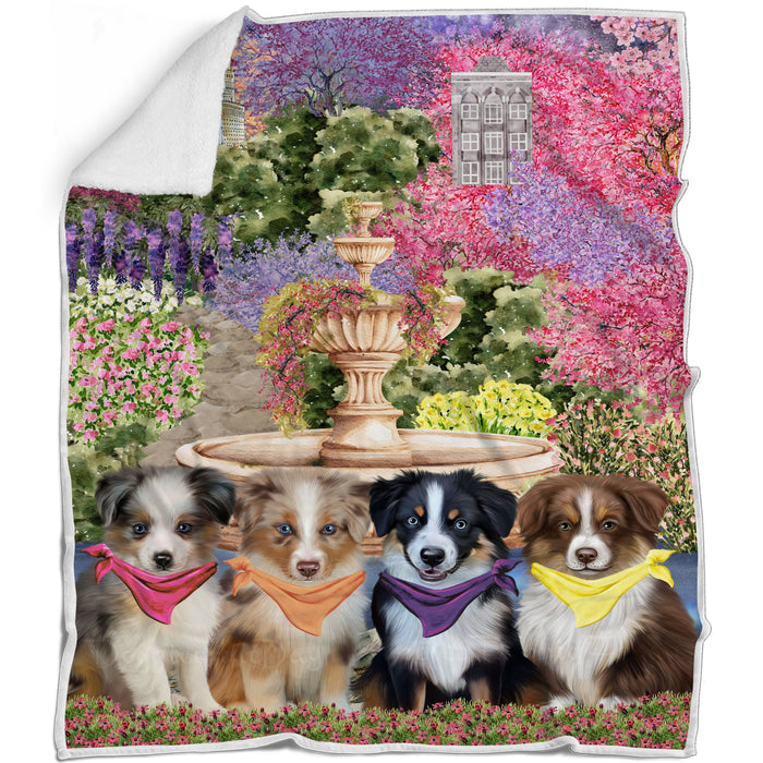 Australian Shepherd Blanket: Explore a Variety of Custom Designs, Bed Cozy Woven, Fleece and Sherpa, Personalized Dog Gift for Pet Lovers