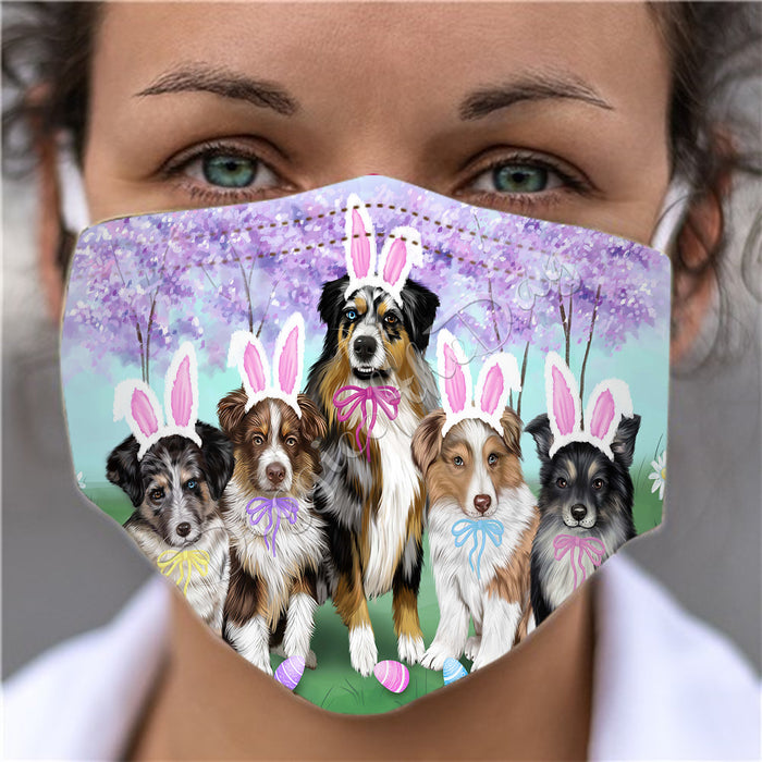 Easter Holiday Australian Shepherd Dogs Face Mask FM49570