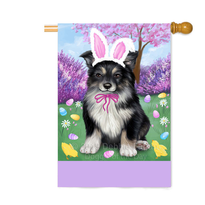 Personalized Easter Holiday Australian Shepherd Dog Custom House Flag FLG-DOTD-A58789