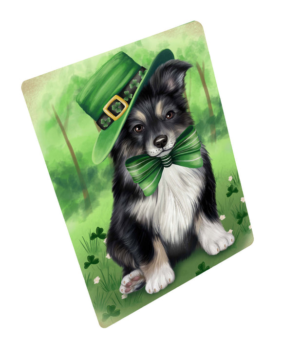 St. Patrick's Day Australian Shepherd Dog Cutting Board - For Kitchen - Scratch & Stain Resistant - Designed To Stay In Place - Easy To Clean By Hand - Perfect for Chopping Meats, Vegetables, CA84082