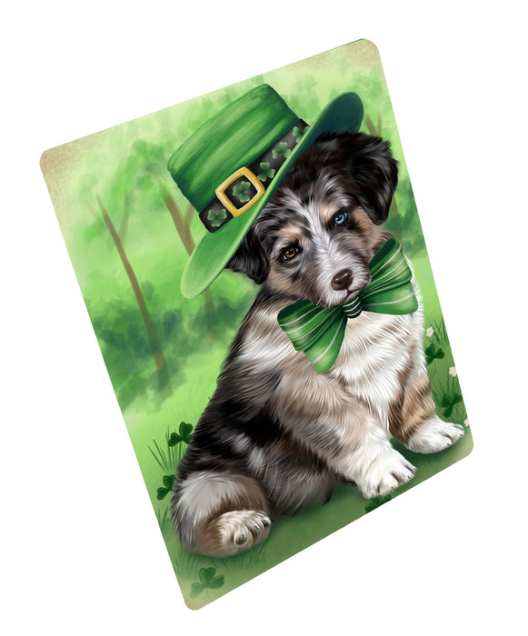 St. Patrick's Day Australian Shepherd Dog Cutting Board - For Kitchen - Scratch & Stain Resistant - Designed To Stay In Place - Easy To Clean By Hand - Perfect for Chopping Meats, Vegetables, CA84084