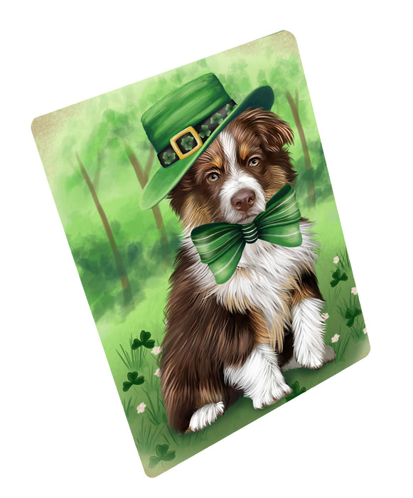 St. Patrick's Day Australian Shepherd Dog Cutting Board - For Kitchen - Scratch & Stain Resistant - Designed To Stay In Place - Easy To Clean By Hand - Perfect for Chopping Meats, Vegetables, CA84086