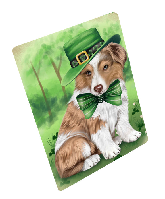 St. Patrick's Day Australian Shepherd Dog Cutting Board - For Kitchen - Scratch & Stain Resistant - Designed To Stay In Place - Easy To Clean By Hand - Perfect for Chopping Meats, Vegetables, CA84088
