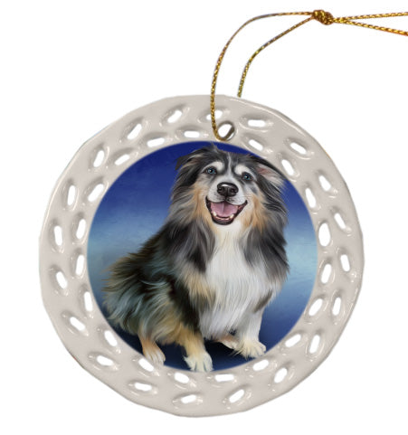 Australian Shepherd Dog Doily Ornament DPOR59186