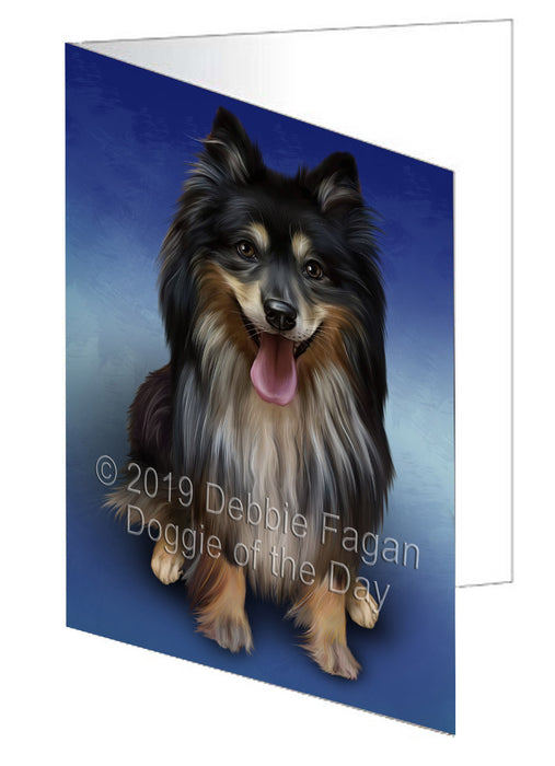 Australian Shepherd Dog Handmade Artwork Assorted Pets Greeting Cards and Note Cards with Envelopes for All Occasions and Holiday Seasons GCD77576