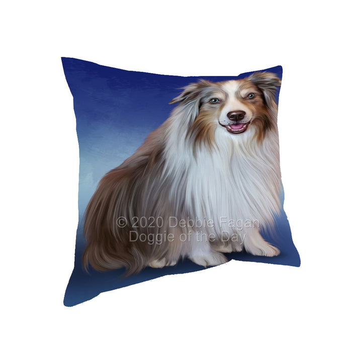 Australian Shepherd Dog Pillow with Top Quality High-Resolution Images - Ultra Soft Pet Pillows for Sleeping - Reversible & Comfort - Ideal Gift for Dog Lover - Cushion for Sofa Couch Bed - 100% Polyester, PILA93979