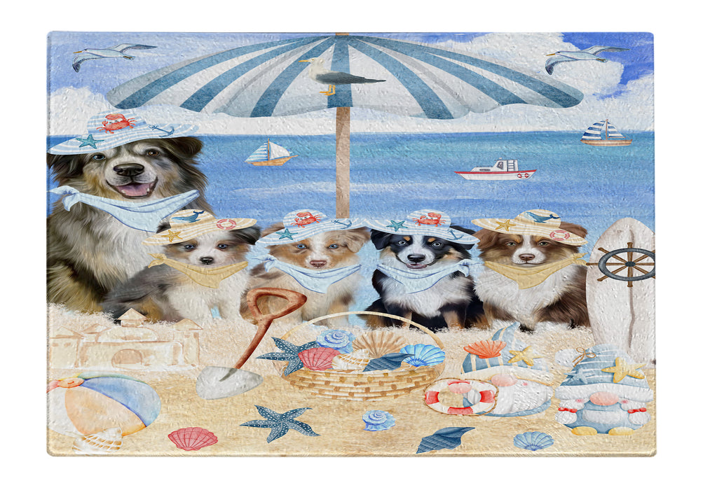 Australian Shepherd Tempered Glass Cutting Board: Explore a Variety of Custom Designs, Personalized, Scratch and Stain Resistant Boards for Kitchen, Gift for Dog and Pet Lovers