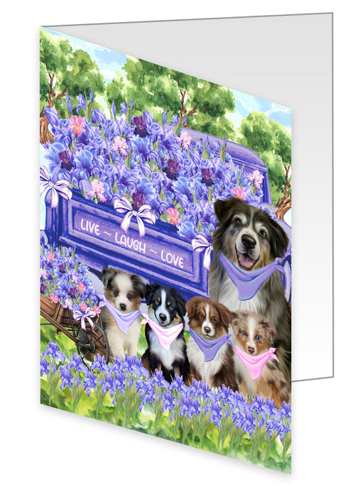 Australian Shepherd Greeting Cards & Note Cards with Envelopes: Explore a Variety of Designs, Custom, Invitation Card Multi Pack, Personalized, Gift for Pet and Dog Lovers