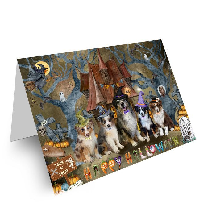 Australian Shepherd Greeting Cards & Note Cards: Explore a Variety of Designs, Custom, Personalized, Halloween Invitation Card with Envelopes, Gifts for Dog Lovers