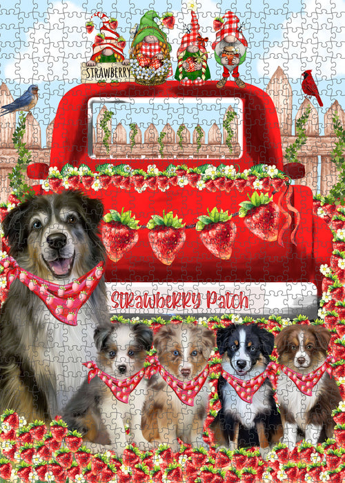 Australian Shepherd Jigsaw Puzzle: Explore a Variety of Personalized Designs, Interlocking Puzzles Games for Adult, Custom, Dog Lover's Gifts